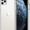 A clear hard shell case for iPhone 12 Pro Max & 13 Pro Max, showing the back of the phone with the case applied.