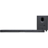 JBL Bar 700 soundbar system with a subwoofer and two satellite speakers, all in black color.