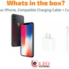 Iphone XS color black with charging cale and cube