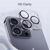 A clear camera lens protector for an iPhone, designed to cover the camera lens and provide protection.