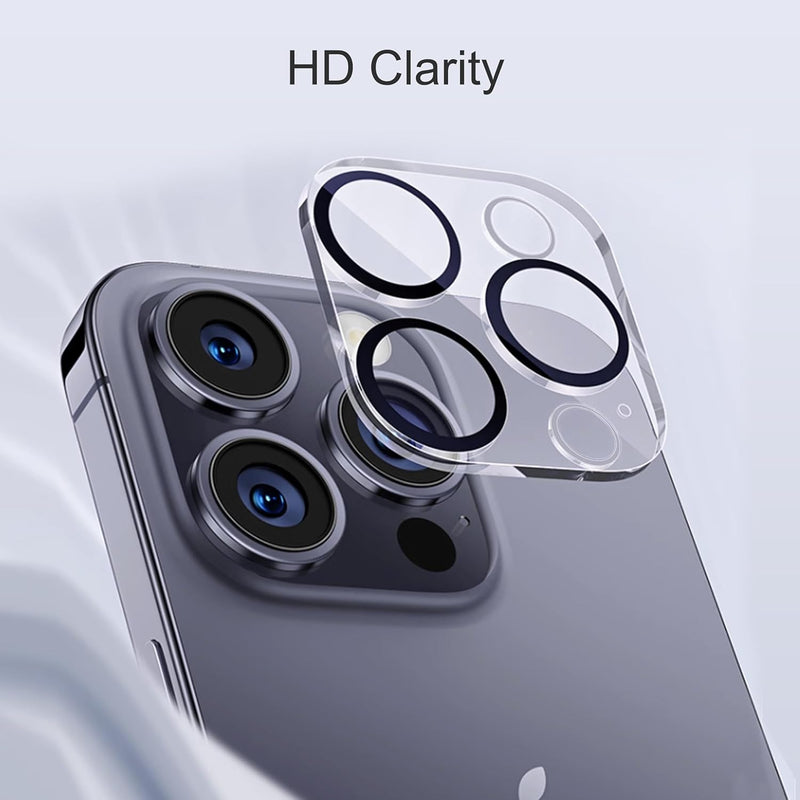 A clear camera lens protector for an iPhone, designed to cover the camera lens and provide protection.