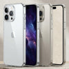Hard Shell Clear Case for iPhone 14 Pro Max, and 15 Pro Max display in different colors of iphone