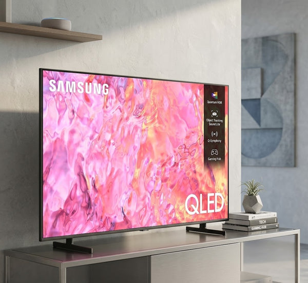 SAMSUNG 65-Inch Class QLED 4K Q60C Series Quantum HDR, Object Tracking Sound Lite, Q-Symphony, Motion Xcelerator, Gaming Hub, Smart TV with Alexa Built-in - [QN65Q60CAFXZC]