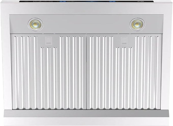 White kitchen hood 