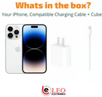 Iphone 14 Pro Max Silver with charger
