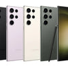 Samsung Galaxy S23 Ultra with color black, purple, cream and black