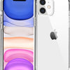 A clear hard shell case for iPhone 14 Plus, displaying the front and back view of the case with the iPhone screen visible.