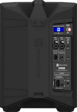 Electro-Voice EVERSE 8 weatherized portable PA speaker in Black, featuring an 8-inch woofer and compact, ergonomic design for professional audio.