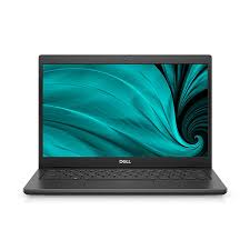 Dell laptop with a teal screen on a white background