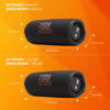 JBL flip 7 Bluetooth speaker with dimensions and weight information