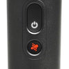 JBL handheld wireless microphone in black with a red mesh grille and red accent buttons