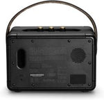 Marshall Kilburn II portable speaker in black with a leather-look carrying strap and brand logo on the front.