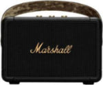 Marshall Kilburn II portable speaker in black with a leather-look carrying strap and brand logo on the front.